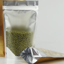 Load image into Gallery viewer, Stand Up Pouch Clear (front), Gold (back - silver lining)