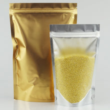 Load image into Gallery viewer, Stand Up Pouch Clear (front), Gold (back - silver lining)