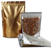 Load image into Gallery viewer, Stand Up Pouch Clear (front), Gold (back - silver lining)