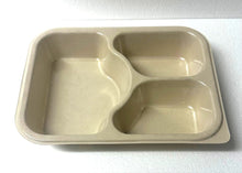 Load image into Gallery viewer, Compostable 3 Compartment Food Container for your tray sealer