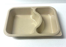 Load image into Gallery viewer, Compostable 2 Compartment Container For Your Tray Sealer Perfect For Ready Made Meals