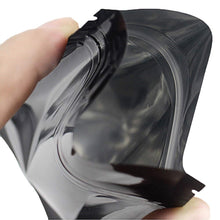 Load image into Gallery viewer, Black Aluminium Foil Mylar Bags (zip lock)