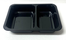 Load image into Gallery viewer, cpet 2 compartment container for your ready made meal and frozen meals -oven proof too
